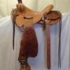 saddle # 5615, Will James tree, 15 1/2 " tree, 4" cantle, in-seat rigging