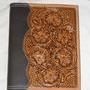 Floral carved photo album holds 4x6"  photos